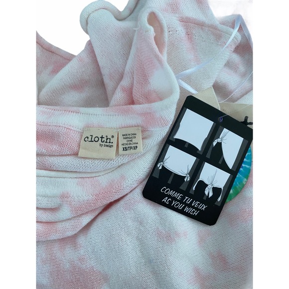 Cloth by Design Womens Tie Dye Side Tie Pullover Sweater Pink XS - Picture 5 of 5